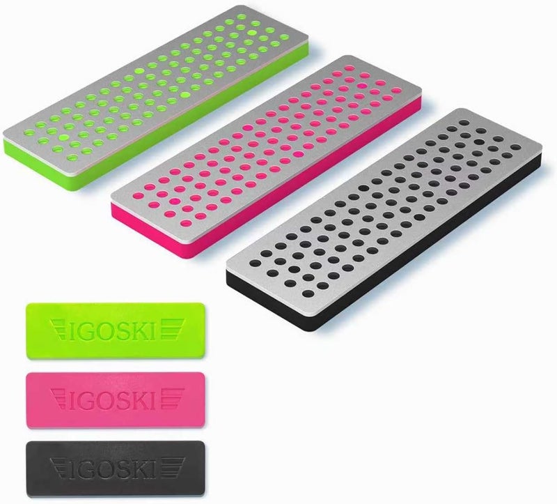 IGOSKI Snowboard Ski Edge Bevel Tuning ski Wax kit Diamonds 3 Pieces Diamond File 240 Grit 500 Grit 1000 Grit for Skier - Image 1